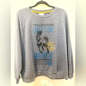 Yellowstone Graphic Embroidered Women’s Sweatshirt Gray